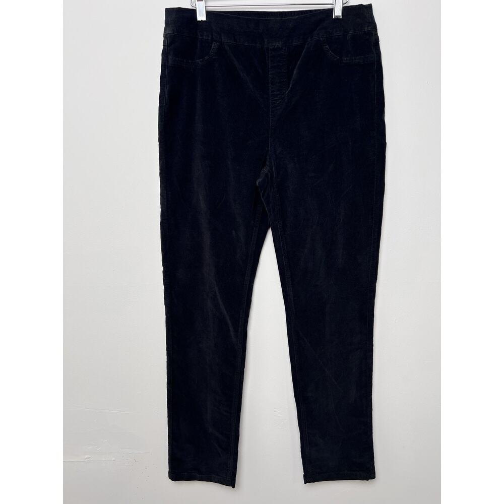 Soft‎ Surroundings Gray Sutton Velveteen Pull On Slim Leg Pants Size Medium